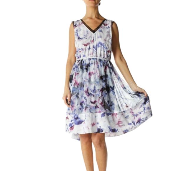 Simply Vera Vera Wang | Sheer Outer Layer Floral A-Line Fuller Skirt Dress - Picture 1 of 10